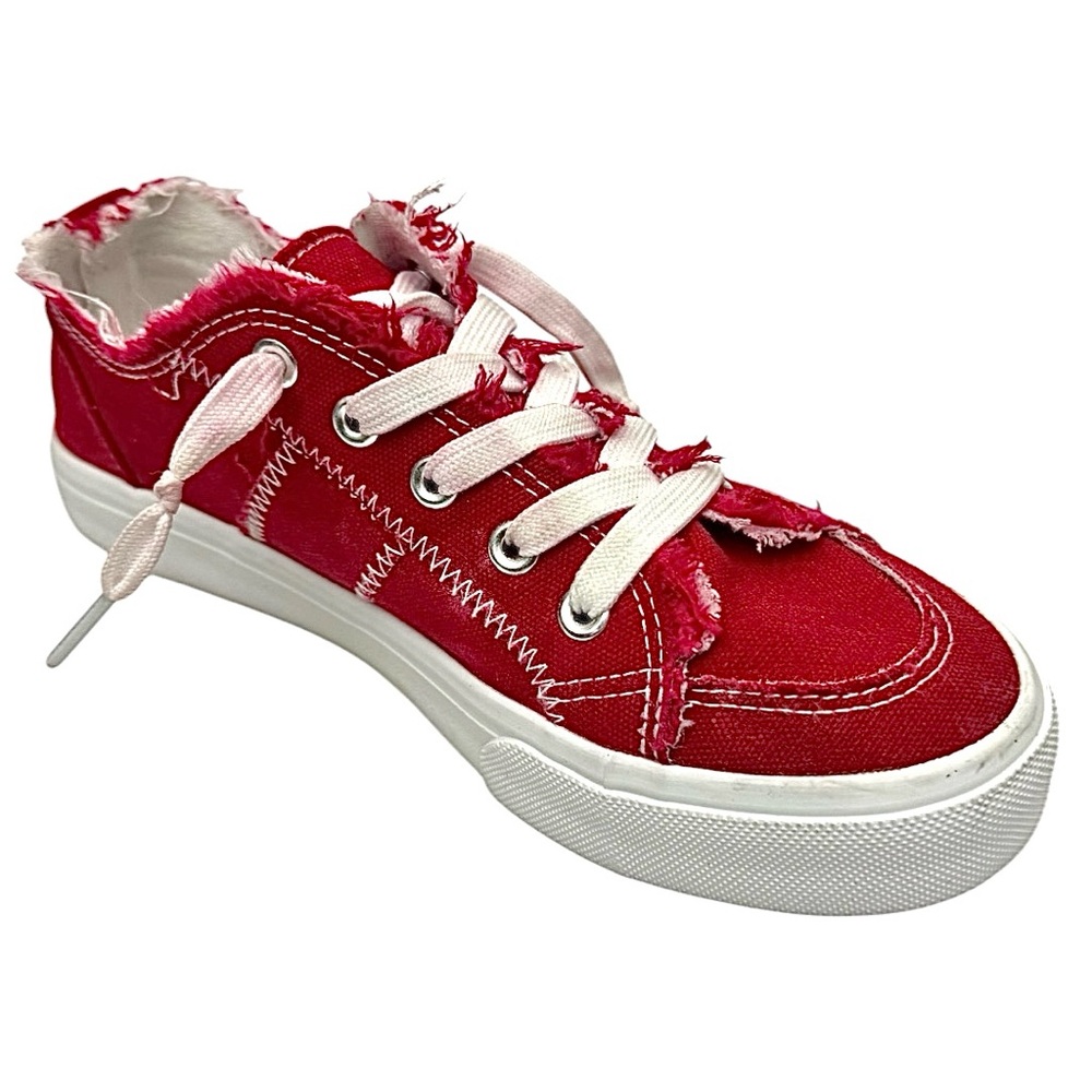 Obatom  Women’s Red Comfort Casual Slip On Fashion Sneaker Size 7 Medium EUC